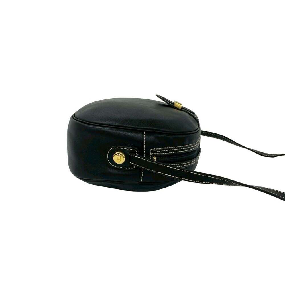 CHRISTIAN DIOR Vintage Black Leather Shoulder Bag - Picture 6 of 10